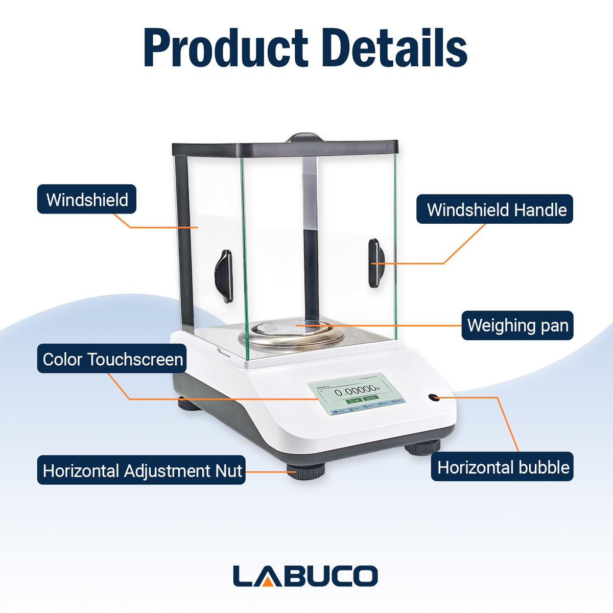 AX50DUE Analytical Balance, 50g × 0.00001g Touchscreen Lab Scale