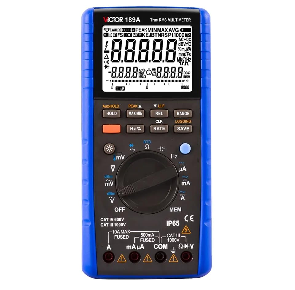 Victor/RuoShui 8145C Digital Bench Multimeter Large LCD Display 22000 Count True RMS Auto Range with USB Electric Digital multimeter(Victor 8145C)