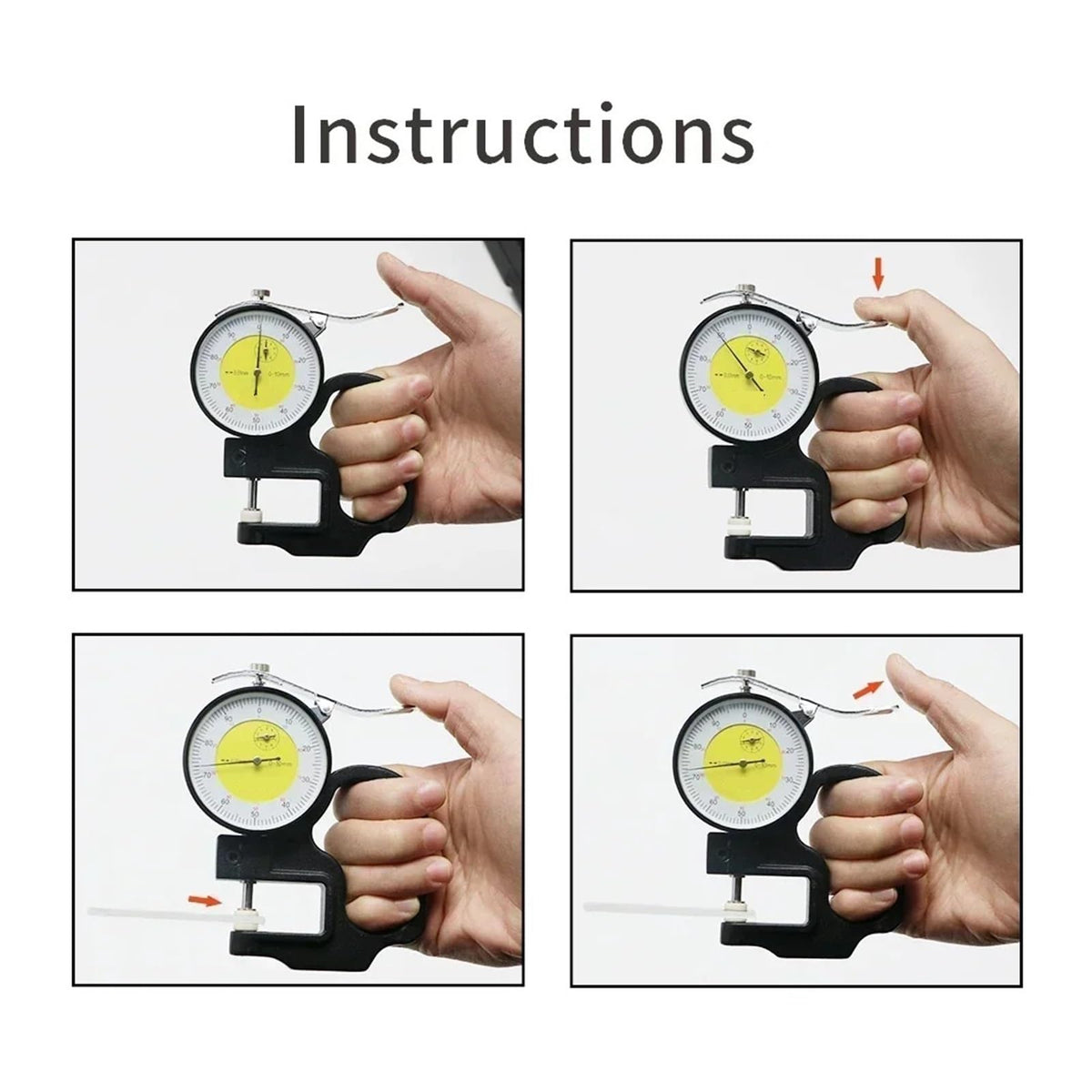 0-10 0.01mm Metric Thickness Gauge Dial Thickness Gauge