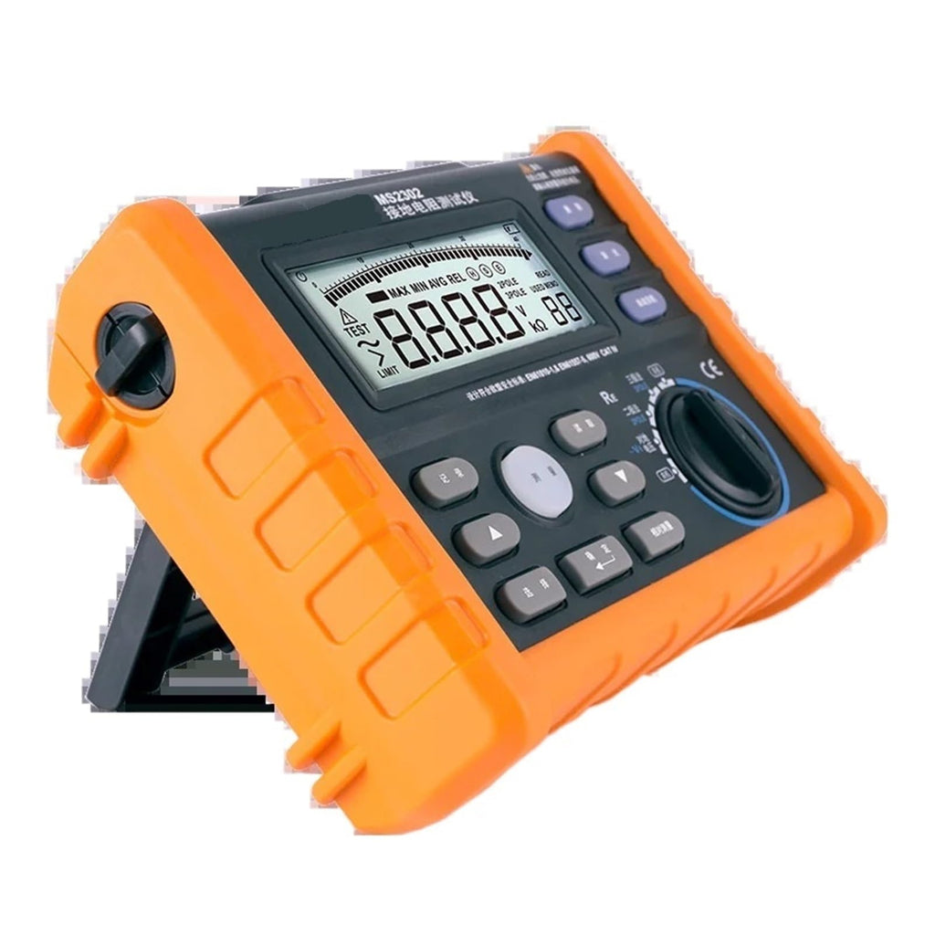 MS2302 Digital Insulation Megohmmeter Ground Earth Resistance Voltage Tester 0-4K ohm 100 Groups Data Logging