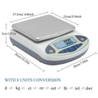 WANGLIN High Precision Lab Scale Analytical Balance Digital Electronic Laboratory LCD Display Scientific Compact Accurate Weighing for Science Test Measurements,5kg/0.1g,5kg/0.1g