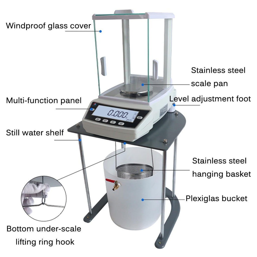 Digital Hydrostatic Scale Electronic Balance, with LCD Display, Weighing Value 2000/3000/5000/6000g, for Laboratory Research School