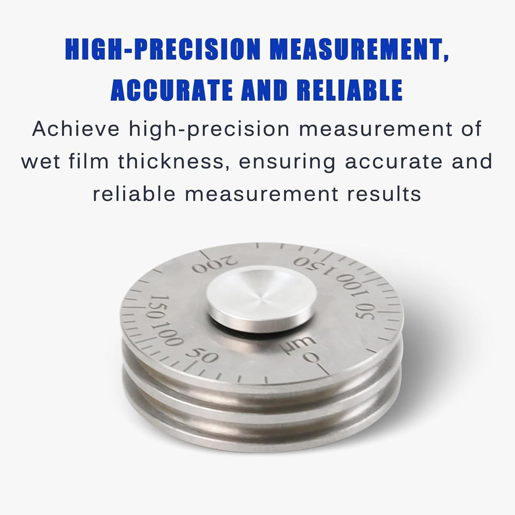 Wet Film Thickness Gauge, Stainless Steel, Accurate Measurement Tool with Clear Scale, Ideal for Paints and Inks, Includes Storage Box for Easy Transport (50um)