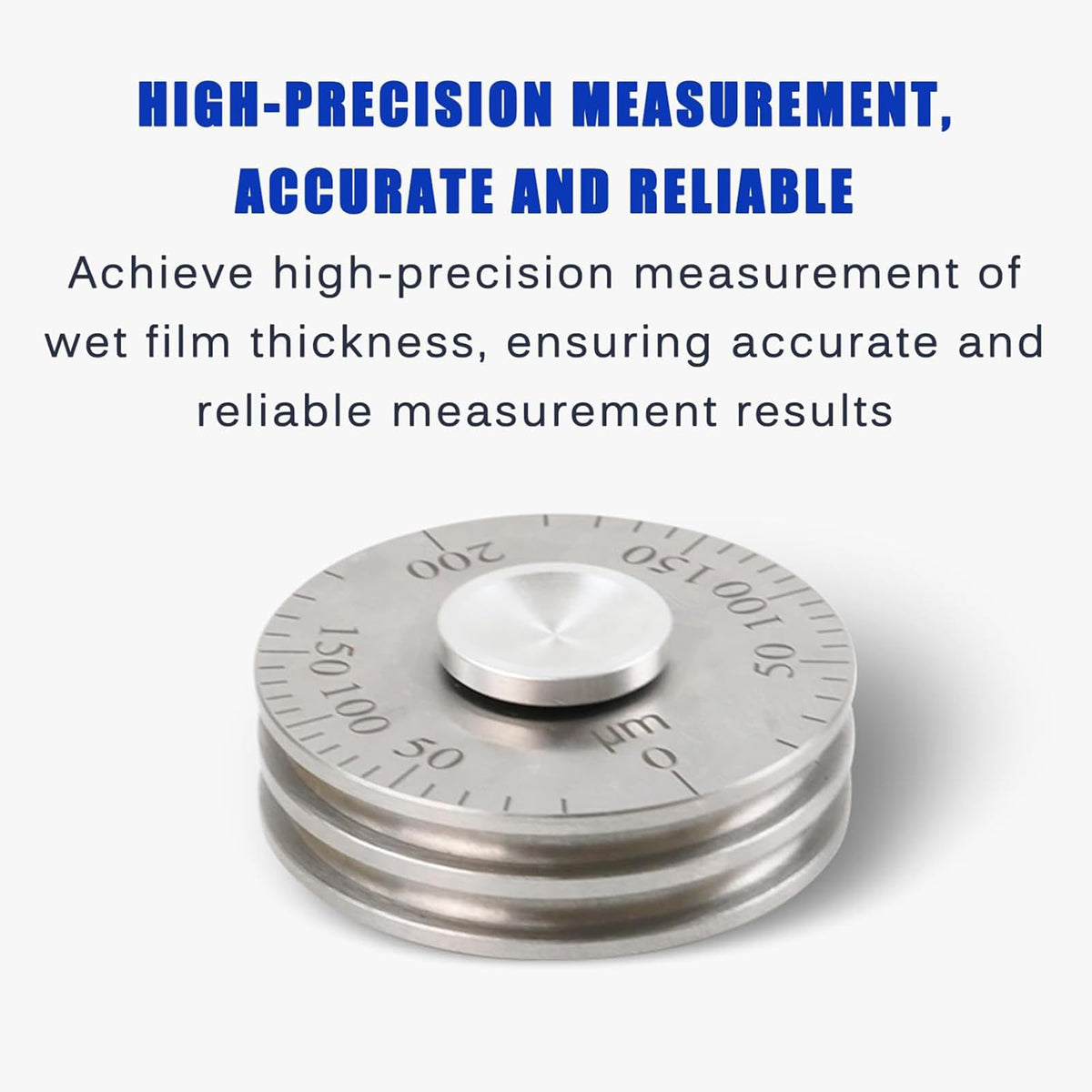 Wet Film Thickness Gauge, Stainless Steel, Accurate Measurement Tool with Clear Scale, Ideal for Paints and Inks, Includes Storage Box for Easy Transport (50um)