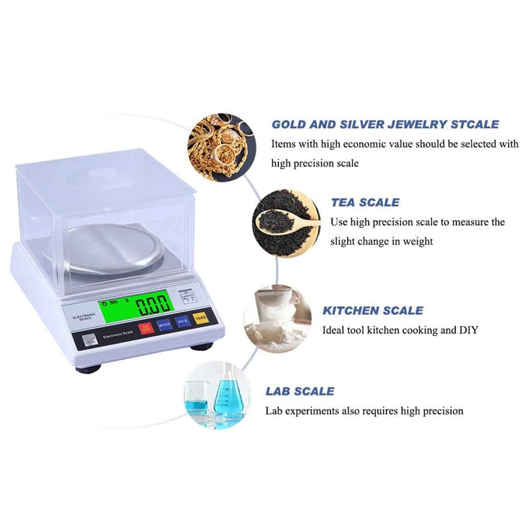 Scientific Gram Scale Analytical Balance Precision Lab Weighing and Counting with Unit Conversion LCD Display,300g/0.01g