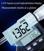 AAGAZA Electronic Outside Micrometer, 0-25mm Digital Point Double Tip Micrometer, Gauge Meter 0.001mm Thickness Measuring Gauge Tools, Carbide Tips/378