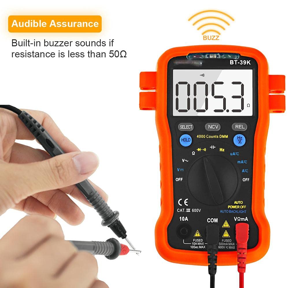 Multimeter Auto Range Digital Avometer Universal Meter 4000 Counts with New Substitutable Fixed Mode,NCV,DC/AC