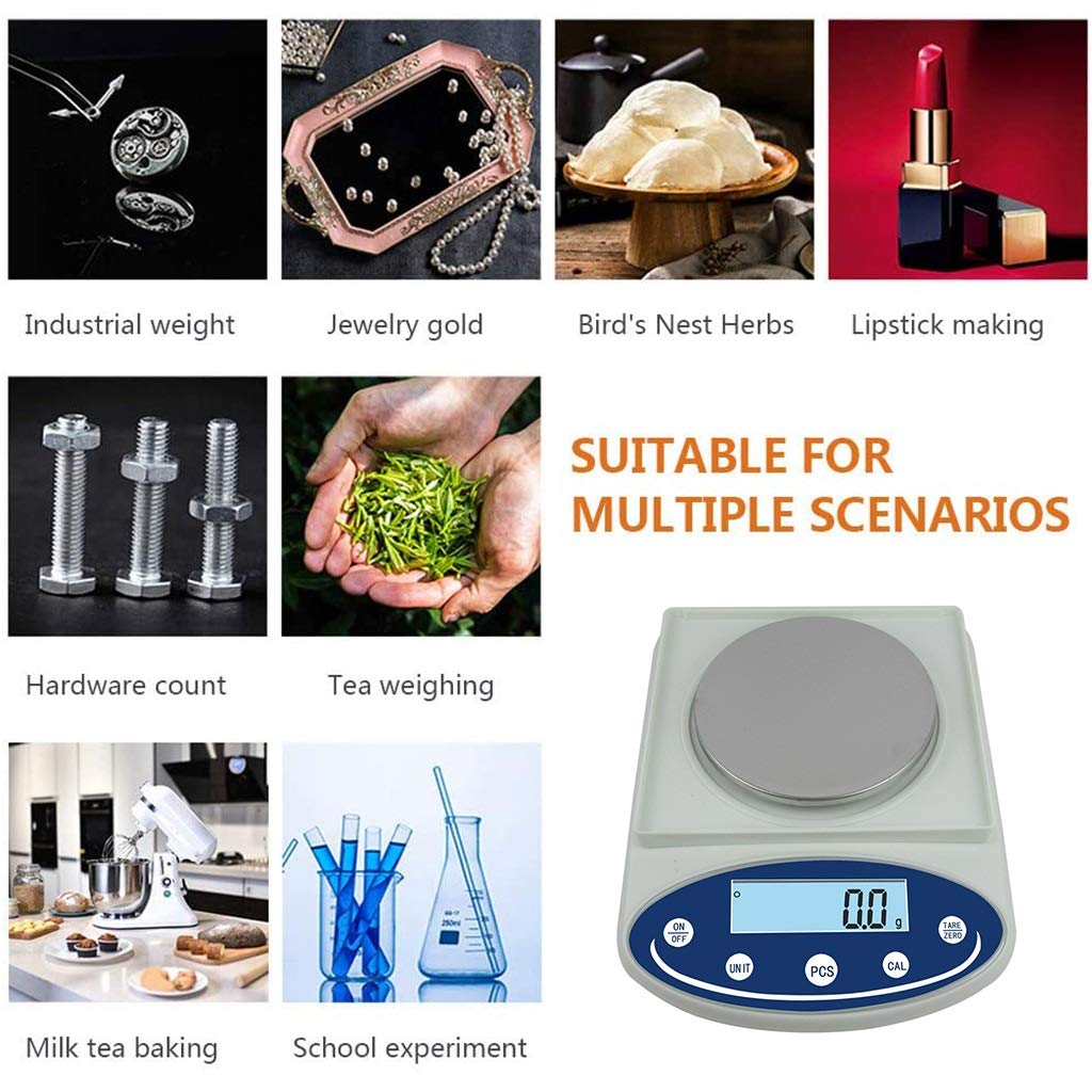 Analytical Balance High Precision Laboratory Scale 0.1g Lab Counting Electronic Scientific Weighing for Jewelry School (500g/0.01g)