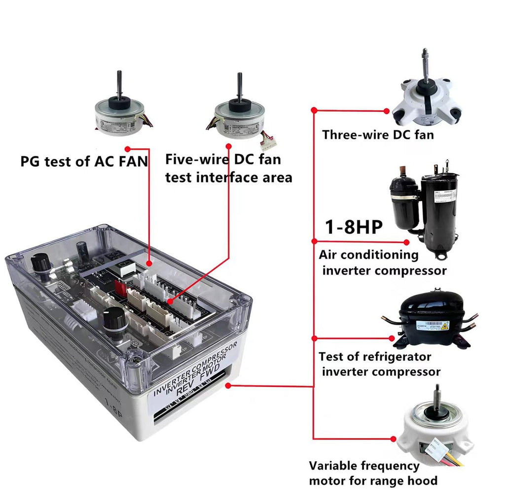 Inverter Compressor Tester for 1-8HP AC & Refrigerator, DC Fan Diagnostic