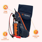 TEMPO 711K Digital High-Performance Tone Generator and Probe Kit | Professional Wire Tracer | Noise-Immune Wire Toner | USA Quality Control