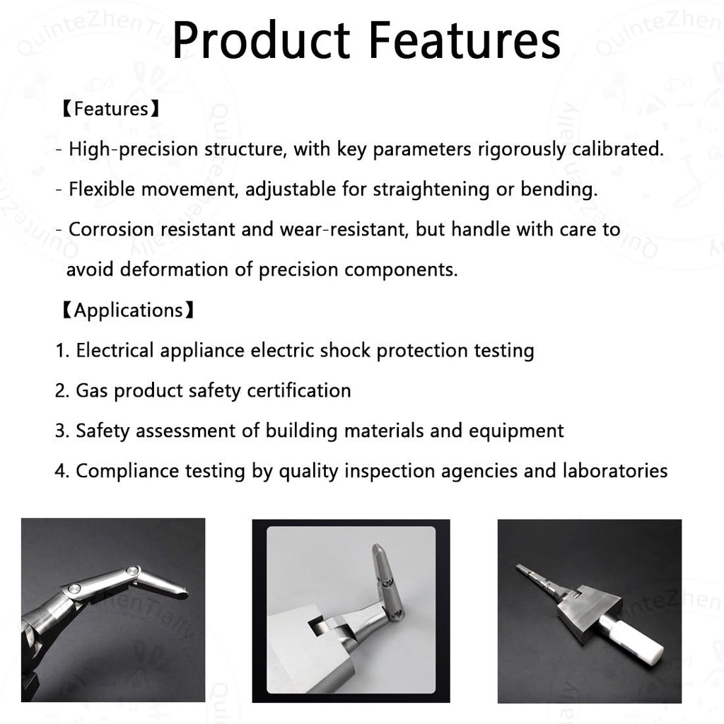 Articulated Test Finger,Bend Test Accessibility Probe,Simulates Fingers Contact,Electrical Safety Testing,for Electrical,Industrial,Scientific Use Laboratory Environments