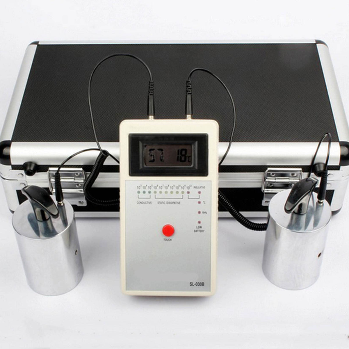 SL-030B Heavy Hammer Type Surface Resistance Meter, Anti-Static Ability Detector Temperature and Humidity Display