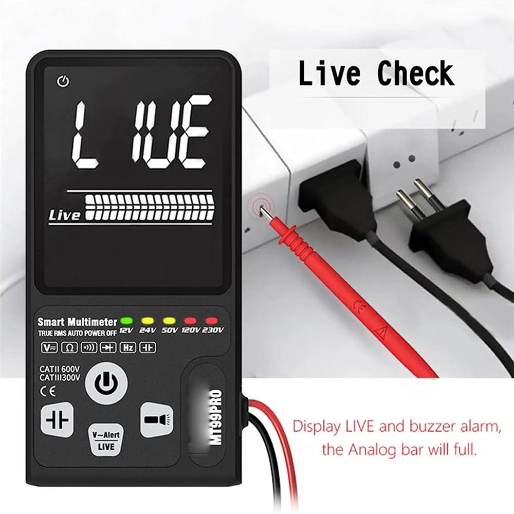 MT99PRO Fully Auto-Range Mode Voltage Detection Intelligent True RMS Multimeter Detect Indicator LCD Screen