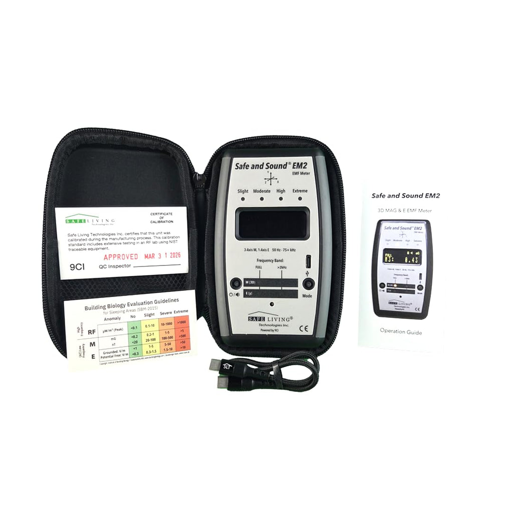 Safe Living Technologies Safe and Sound EM2 EMF Gauss & Electric Field Meter