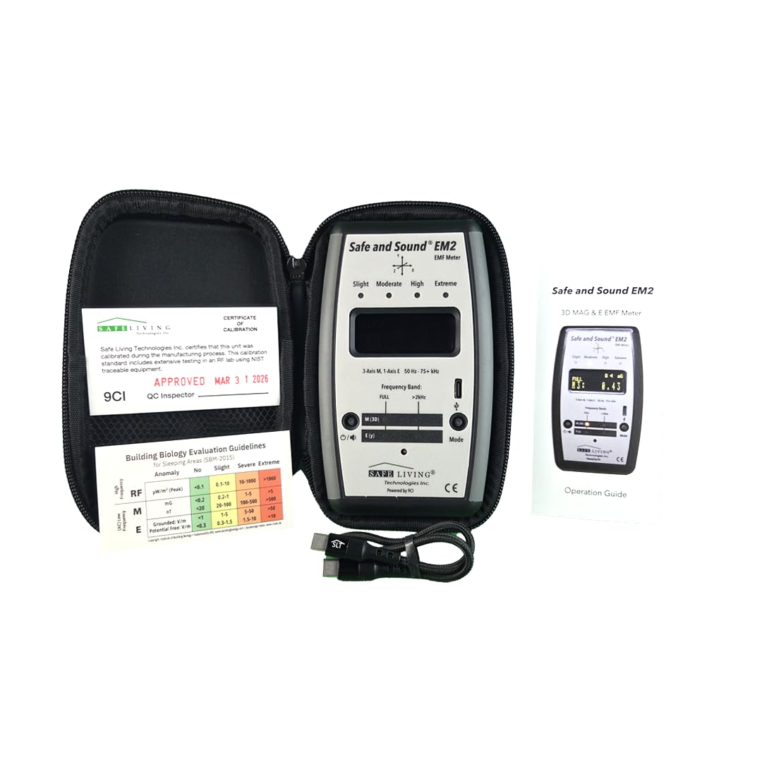Safe Living Technologies Safe and Sound EM2 EMF Gauss & Electric Field Meter