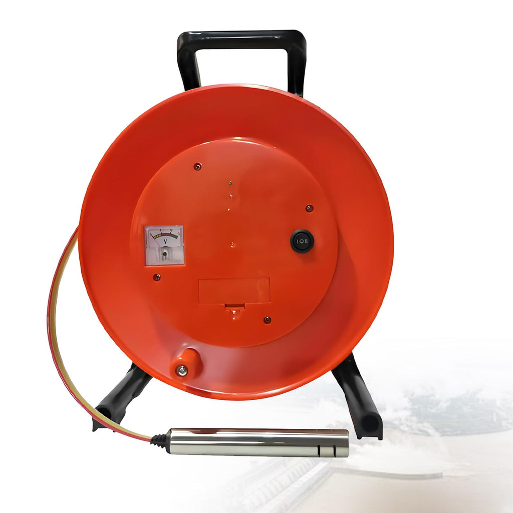 Water Level Meter with Stainless Steel Probe, Electronic Well Water Level Indicator with Light, 50m Cable (Probe15mm 50m)