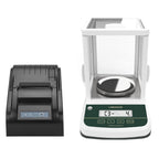 Digital Analytical Balance(Dual Display) High Precise 1mg 200g Lab Scale External Calibration, 200g/0.001g + 58MM Thermal Line Printer, RS-232 Serial Interface