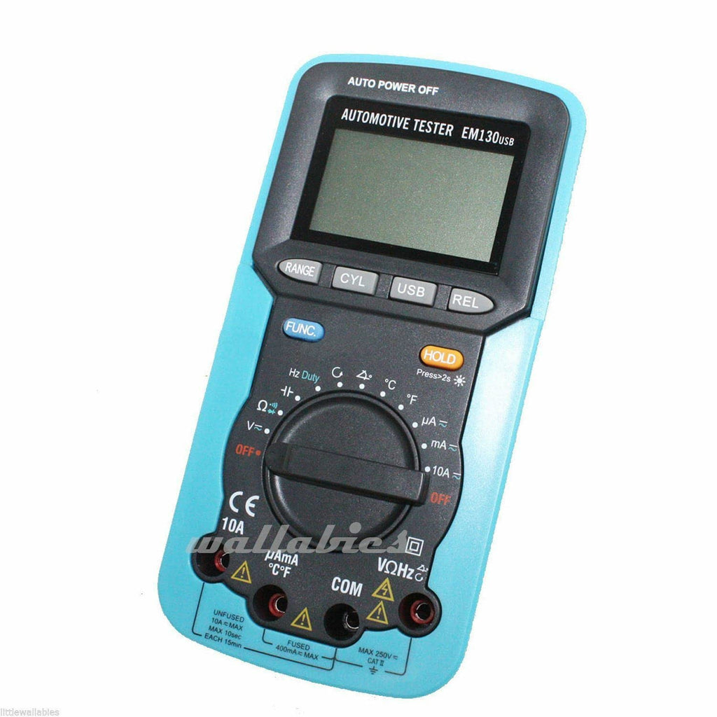 LCD Auto for Range Digital Multimeter Buzz AC DC Volt Amp OHM Temp Tester