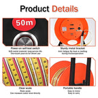 Water Level Meter for Wells, 100m (328ft) Stainless Steel Probe with Cable Reel, Peak Display for Accurate Depth Detection, Durable & Reliable Water Well Measurement Tool