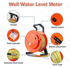 10m Water Level Meter, No Display Device Well Water Level Indicator WaterLevel Measurement with Fixed Probe and Steel Tapefor Wells, Boreholes
