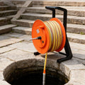 Water Level Indicator with 30M Cable Reel, Accurate Groundwater Depth Detection Tool for Wells, Liquid Level Measurement, Professional Water Level Gauge