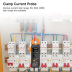 OWON CP024 AC/DC Current Probe for Oscilloscope, Current Clamp Probe 200KHz Bandwidth 4A, 40A, 200A, 300-400A Test Range, Current Tester Clamp Meter with BNC Type Connector