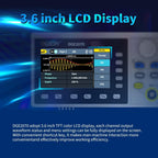 OWON DGE2070 70MHz Dual Channel Arbitrary Waveform Generator, 300MSa/s Sampling Rate, 14-Bit Resolution, 150 Built-in Waveforms, 3.6” LCD, Portable Signal Generator for Lab & Electronics Testing