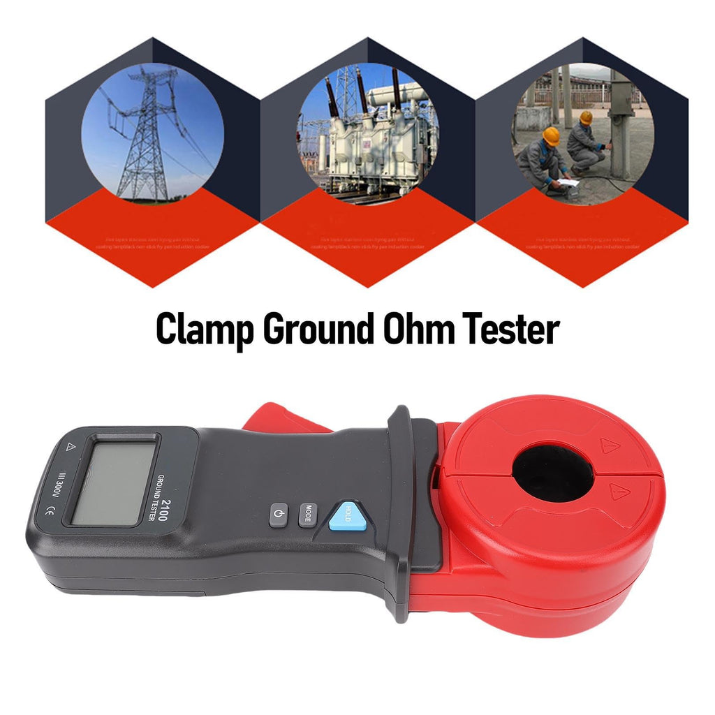 32mm Clamp Ohm Meter, 0.01-1000Ω Range Electrical Ohmmeter Clamp Resistive Value Tester
