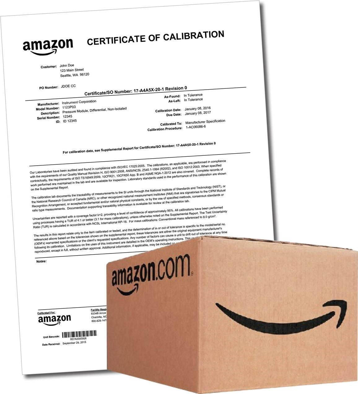 Amprobe 3037808CAL PLUS 600 A Clamp Multimeter with a NIST-Traceable Calibration Certificate with Data