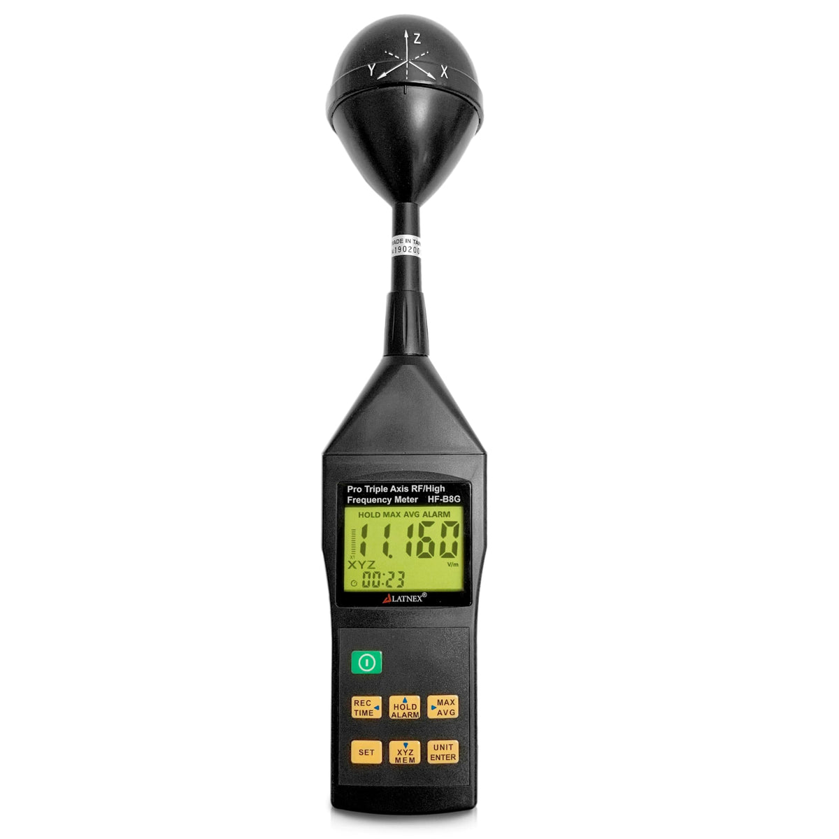 RF EMF Meter HF-B8G High Frequency 10Mhz-8Ghz. Measures Wide-Range Electromagnetic Radiation from Cell Towers-Smart Meters-Wi-Fi-Cordless and Cell Phones-3G-4G-LTE & 5G Networks