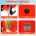 Well Water Level Gauge, Fixed Probe with Steel Tape, Accurate Liquid Level Measurement Tool for Industrial Use, 20 Meters