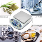 0.1g High Precision Analytical Balance, Electronic Balance Lab Scale Balance Instrument for Scientific, Jewelry, Gold, Kitchen (15kg/0.1g)