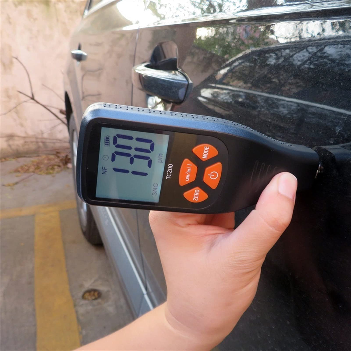 TC200 Coating Thickness Gauge 0.1um 0-1500um Car Paint Film Thickness Tester Measuring FE/NFE Russian Manual Paint Tool