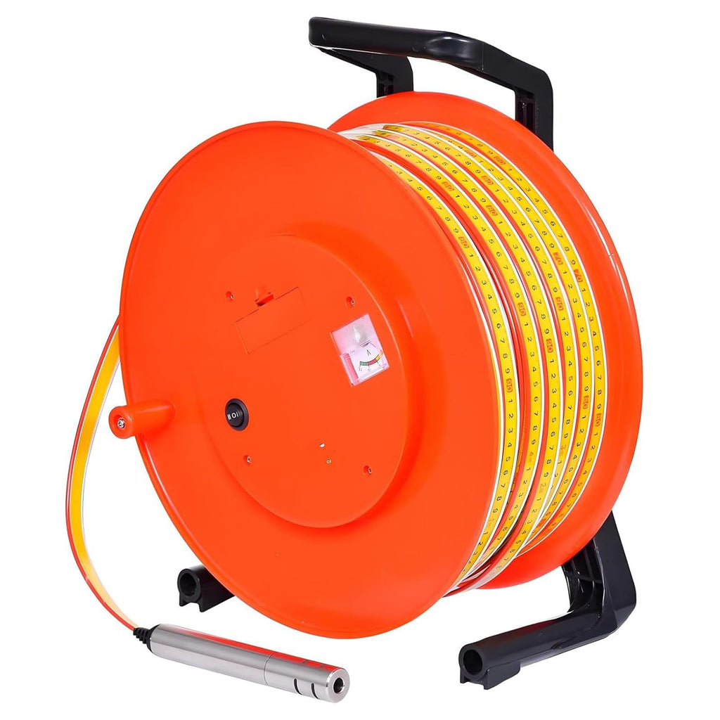 150M Deep Well Water Level Meter, Precision Measuring Instrument with Steel Tape Probe for Accurate Water Well Measurement and Monitoring
