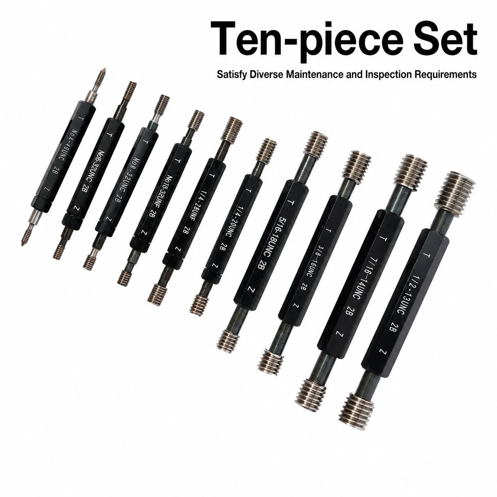 10pcs Thread Plug Gauge Set American Standard 2B-Black