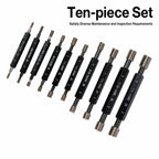 10pcs Thread Plug Gauge Set American Standard 2B-Black