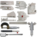 Welding Gauge Tool Kit, 13 Pcs Inspection Tools with Ruler & Mirror