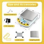 CGOLDENWALL High Precision Lab Scale Laboratory Analytical Electronic Balance Digital Precision Scale Pharmacy Jewelry Scale 110V Calibrated(2000g, 0.01g)