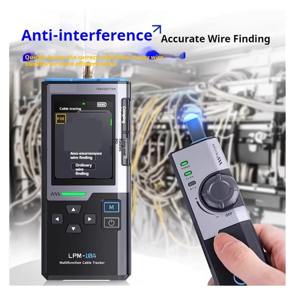 Spectrum Analyzer, LPM-10 Network Analyzer POE Cable Tester Multifunctional Anti-Interference Locator Port Blinking