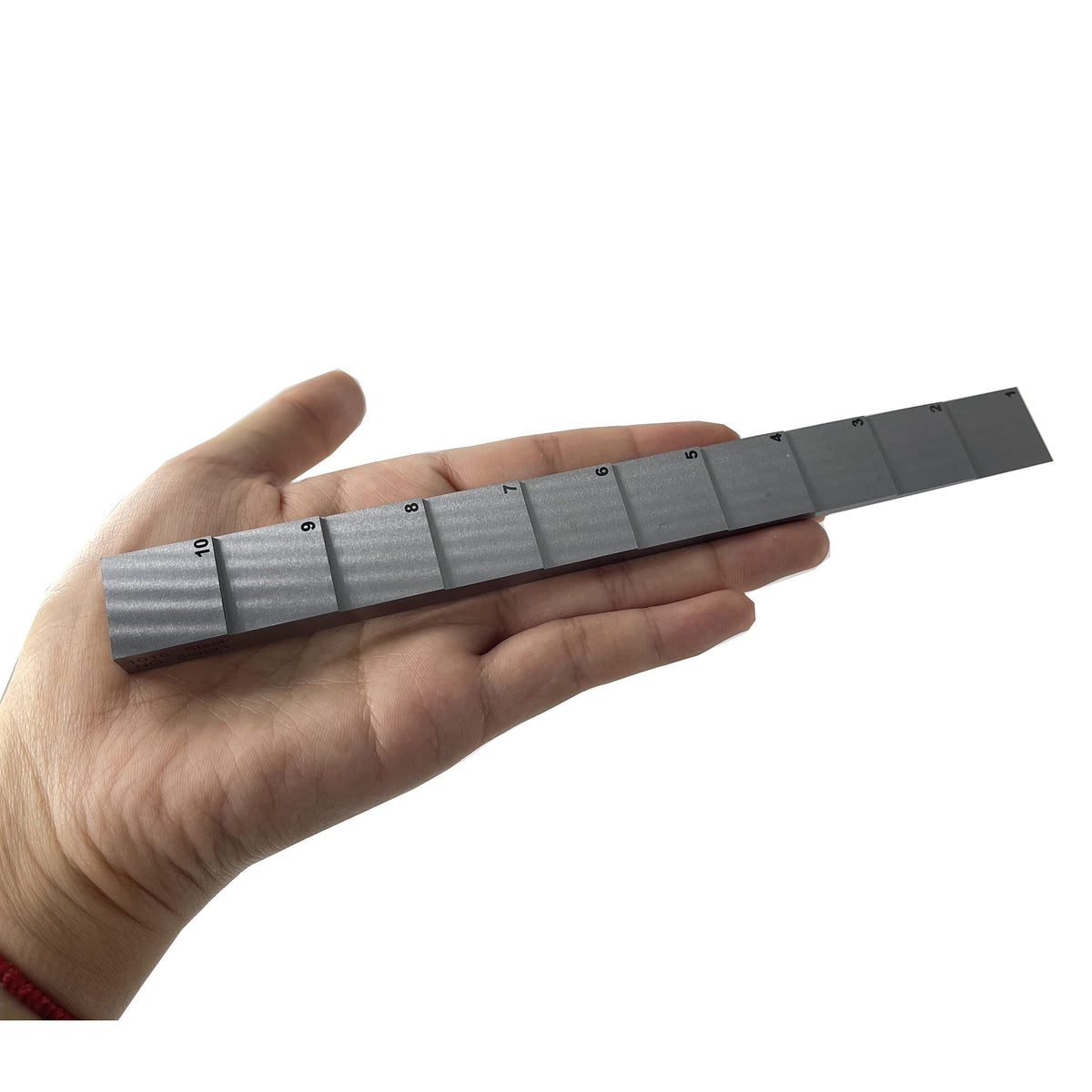 10 Step 1mm 2mm 3mm 4mm 5mm 6mm 7mm 8mm 9mm 10mm 1018 Steel Test Block