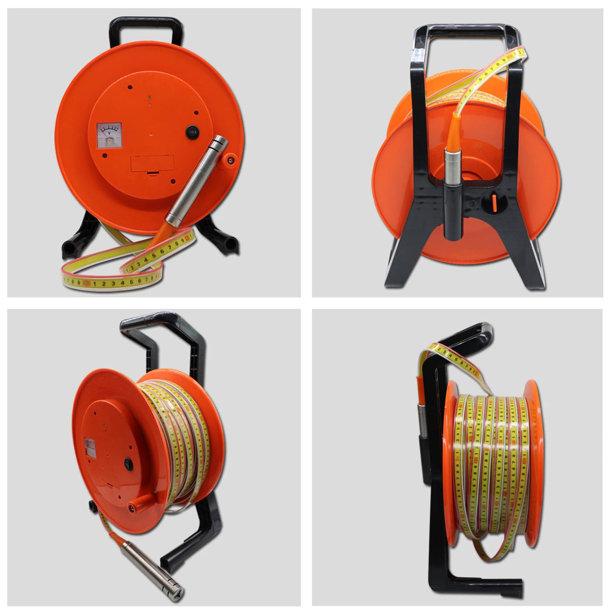 Water Level Meter, Stainless Steel Probe, 10-300m Cable Reel, Groundwater/Well Depth Detector, Accurate Liquid Level Measuring Tool(50m)