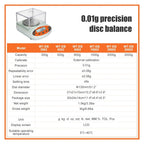 0.01G Precision Digital Electronic Balance Portable Mini Lab Jewelry Gold Weighing Scale Analytical Wide Applications,One Color-600g 0.01g