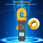 Weytoll Ground Earth Resistance Tester 500 Groups Data Storage Multifunction Digital Clamp Meter with LCD Display Alarm Clamp Ammeter for Electric Power Telecommunications Meteorology Oil Field