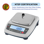VisionTechShop VNHB-6000 Compact Balance Jewelry and Laboratory Lab Scale, g/lb/oz/ct/ozt Switchable, 6000g Capacity, 1g Readability, NTEP Legal for Trade COC #24-056