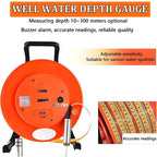 Well Water Depth Gauge - Water Level Meter & Indicator, 20m (65.6ft) Fixed Probe & Steel Tape for Wells, Boreholes, Reservoirs & Pipes - Accurate Water Level Measurement