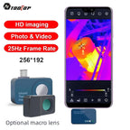 Thermal Camera 256 * 192 Android Type-C Thermal Imager 25Hz Mobile Thermal Imaging Camera for Solar Panel Power Device Fault Detect(T7+ Macro Lens)