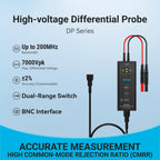 Micsig DP1500 High Voltage Differential Probe Kit, 3.5ns Rise Time 50X/500X Attenuation Rate Oscilloscope Probe Kit Accessory, 1500V 100MHz (DP10013 Upgrade)