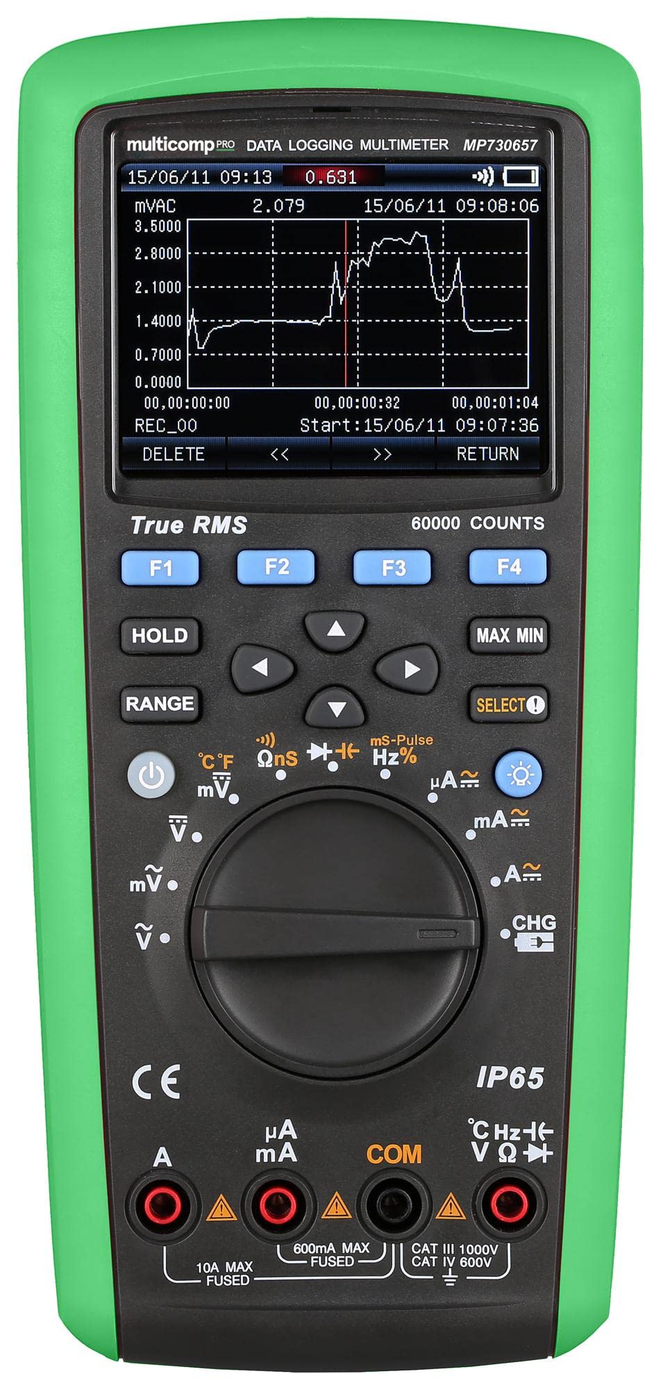 Hand Held Digital Multimeter with Datalogging