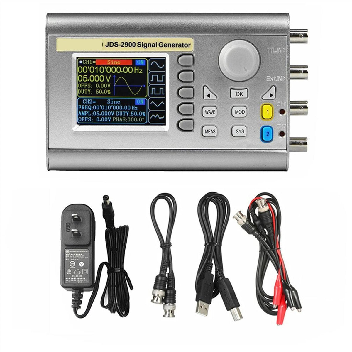 15MHz DDS Function Signal Generator Digital Control Dual-Channel Frequency Meter Arbitrary Waveform Generator