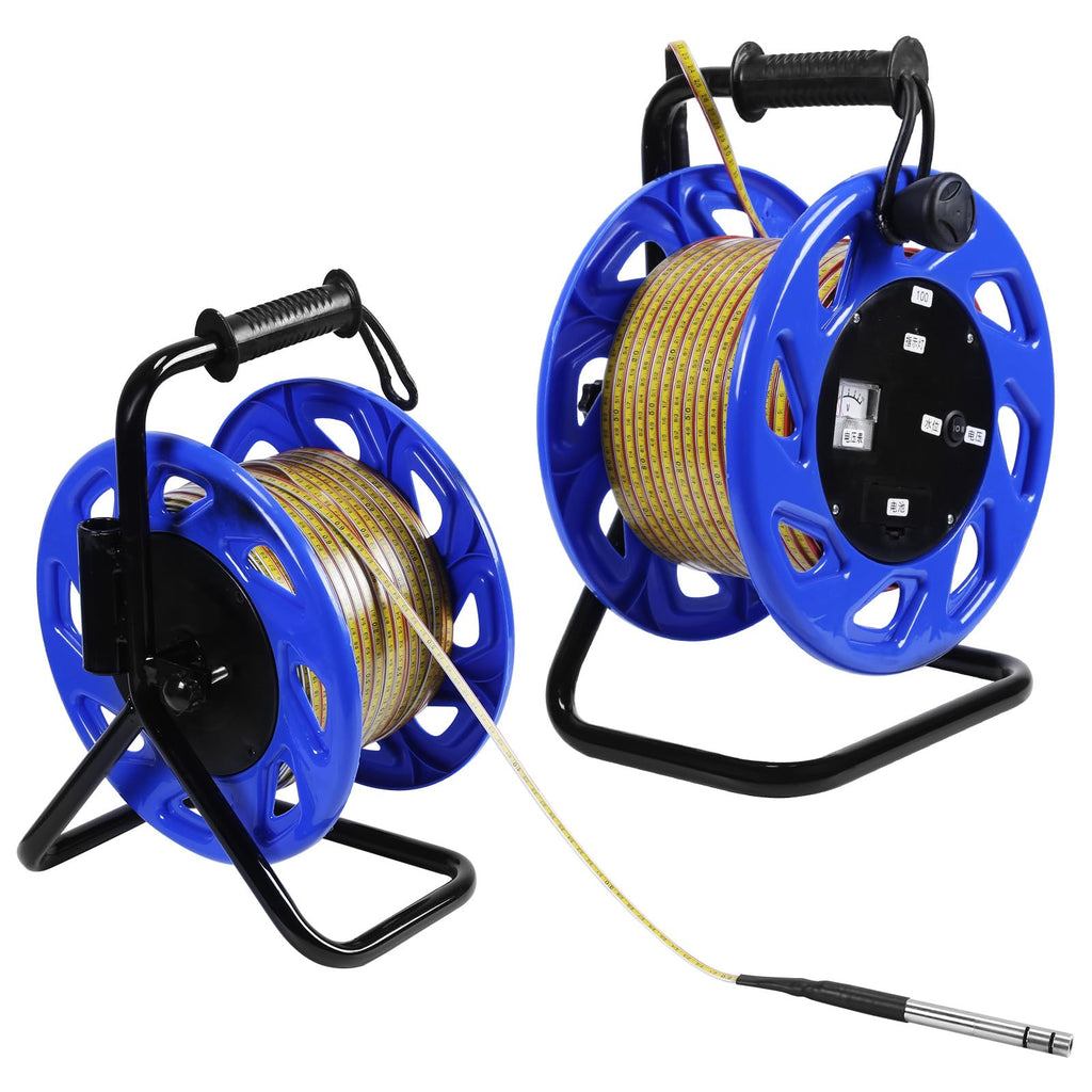 100m Water Level Measurement Gauge with Fixed Probe and Steel Tape Groundwater Level Measuring Instrument for Wells Boreholes Reservoirs